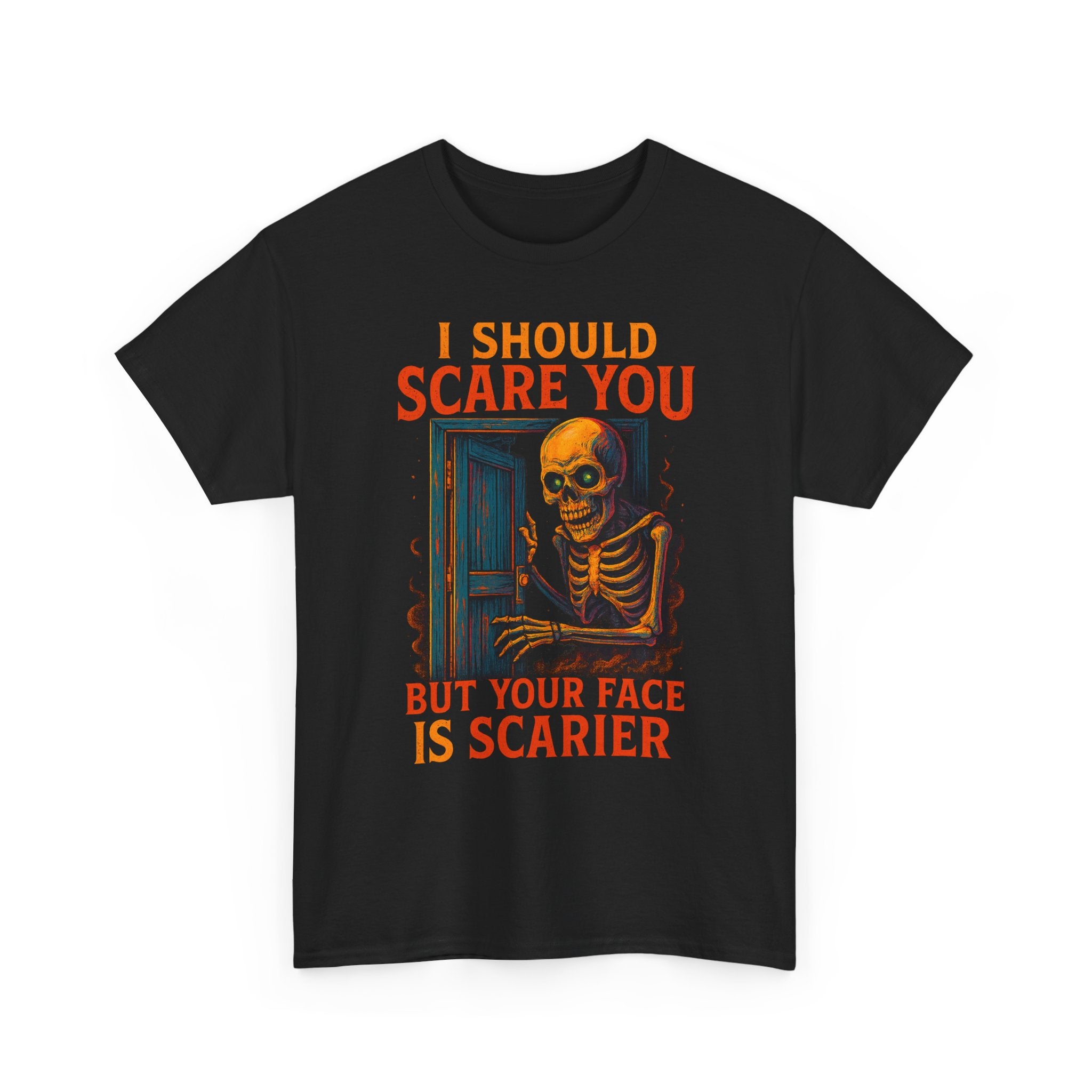 Funny halloween t shirt scary skeleton ghost spooky horror graphic tee colorful creepy shirt sarcastic joke gift for him her