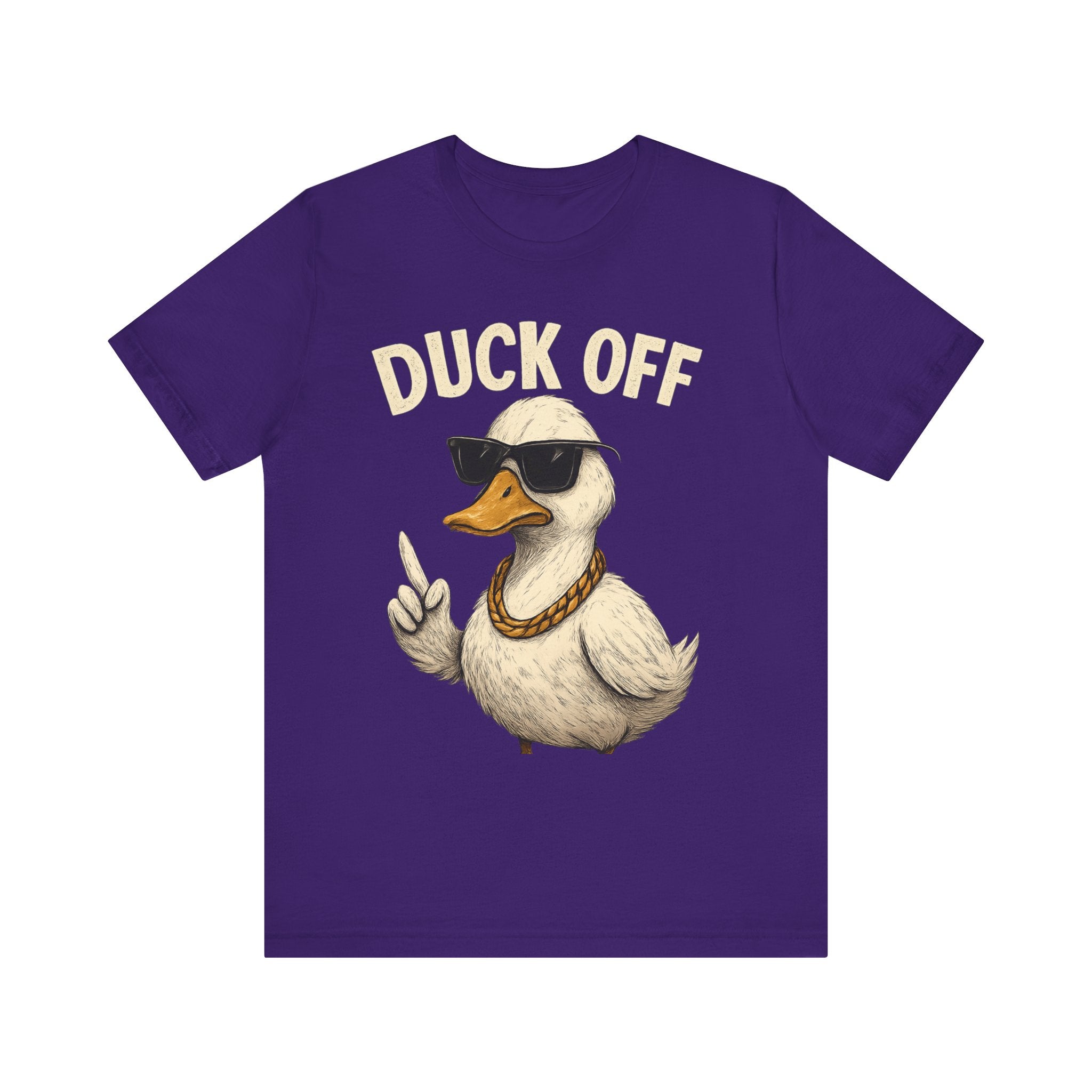 Duck Off Funny Unisex Tee, Humorous T-Shirt, Gift for Friends, Relaxed Casual Wear, Cute Duck Design, Summer Fashion