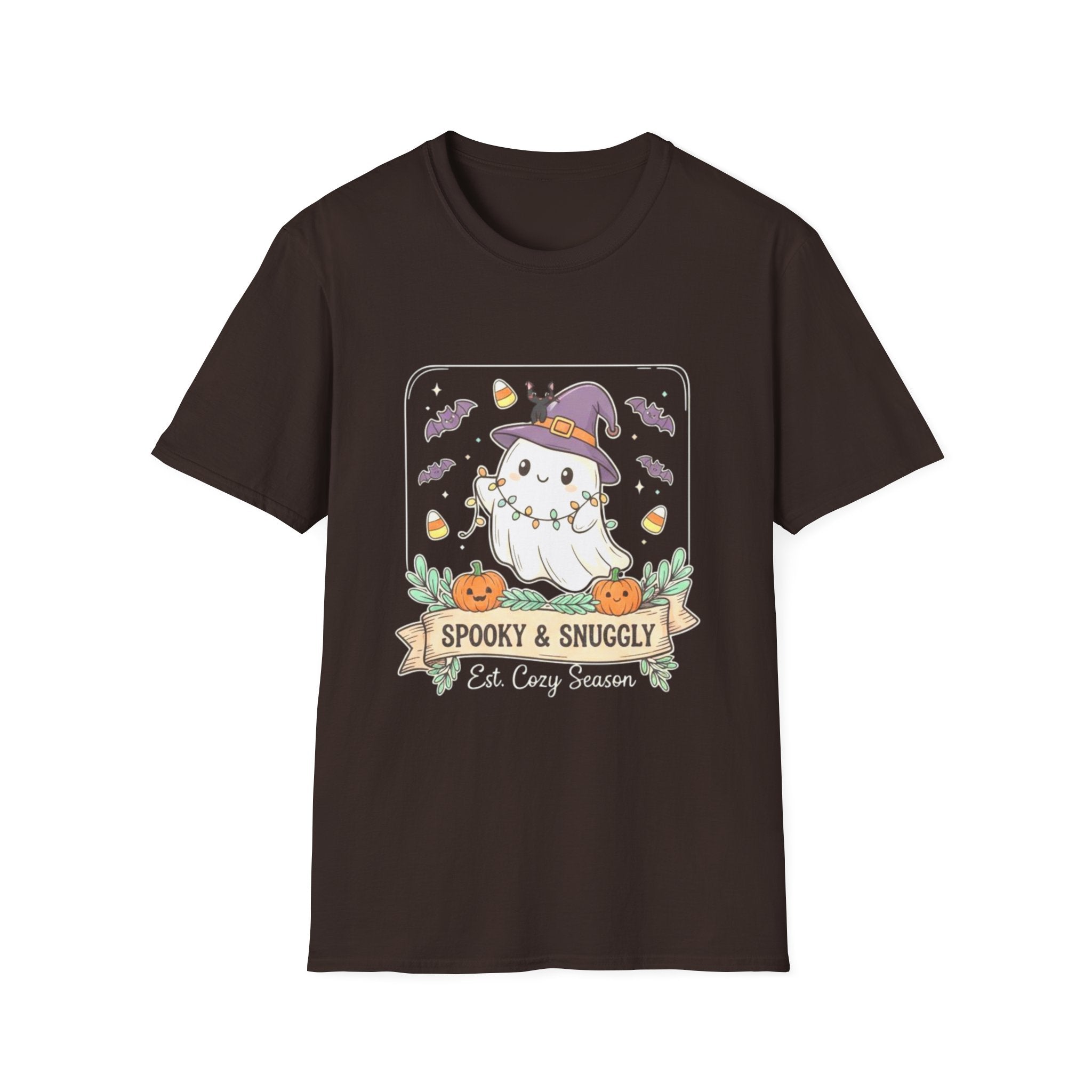 Spooky Halloween T-Shirt, Cute Ghost Graphic Tee, Unisex Cotton Fall Party Outfit Gift, Scary Halloween Shirt, Halloween Costume Top, Funny