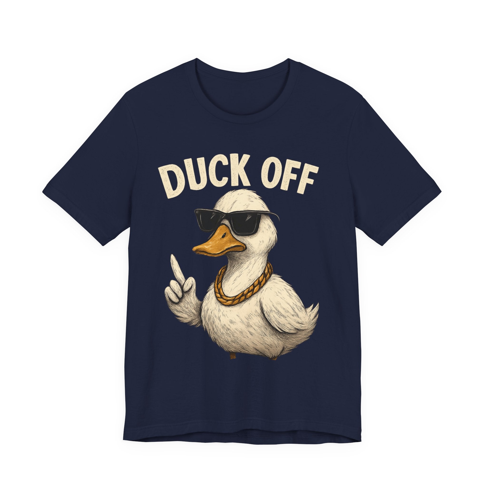 Duck Off Funny Unisex Tee, Humorous T-Shirt, Gift for Friends, Relaxed Casual Wear, Cute Duck Design, Summer Fashion