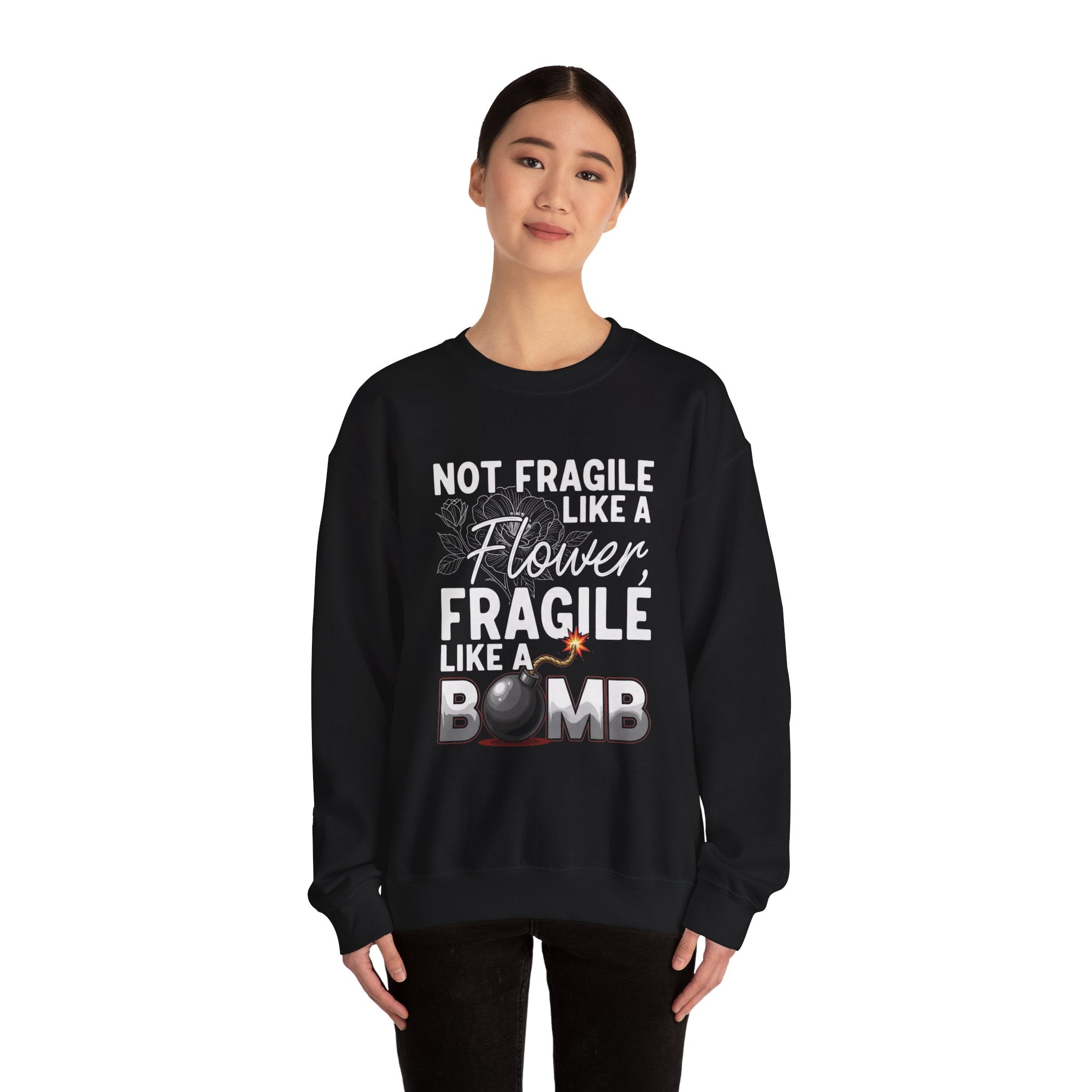 Feminist Quote Sweatshirt Graphic Design Text Message Statement Piece Casual Wear Cotton Blend Crew Neck Statement Top Quality Garment Gift
