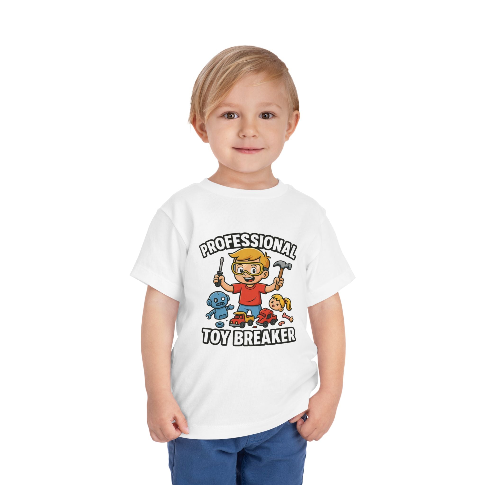 Professional Toy Breaker Toddler Tee, Fun Kids Shirt, Playful Gift for Boys, Child's Birthday Tee, Unique Toddler Outfit, Gift for Kids