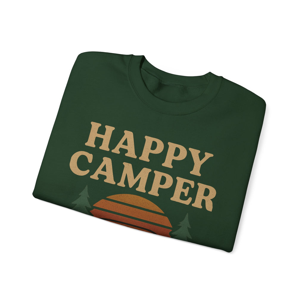 Gift For Campers Happy Camper Sweatshirt, Cozy Outdoor Crewneck, Perfect Gift for Campers, Adventure Apparel, Camping Lovers' Sweatshirt