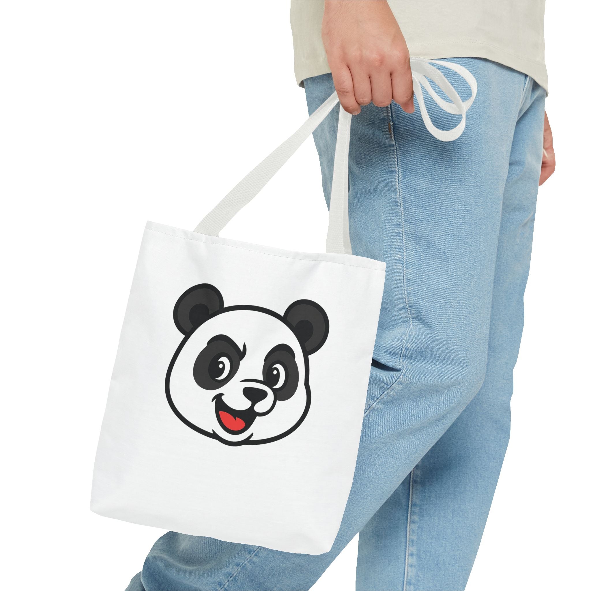Cute Panda Tote Bag, Hand Bag Gift for Her, Reusable Shopping Bag, Shoulder Bag, Eco-Friendly Tote, Canvas Tote, Gift for Panda Lover