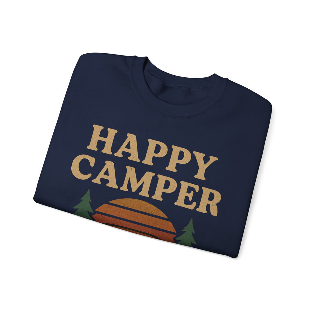 Gift For Campers Happy Camper Sweatshirt, Cozy Outdoor Crewneck, Perfect Gift for Campers, Adventure Apparel, Camping Lovers' Sweatshirt