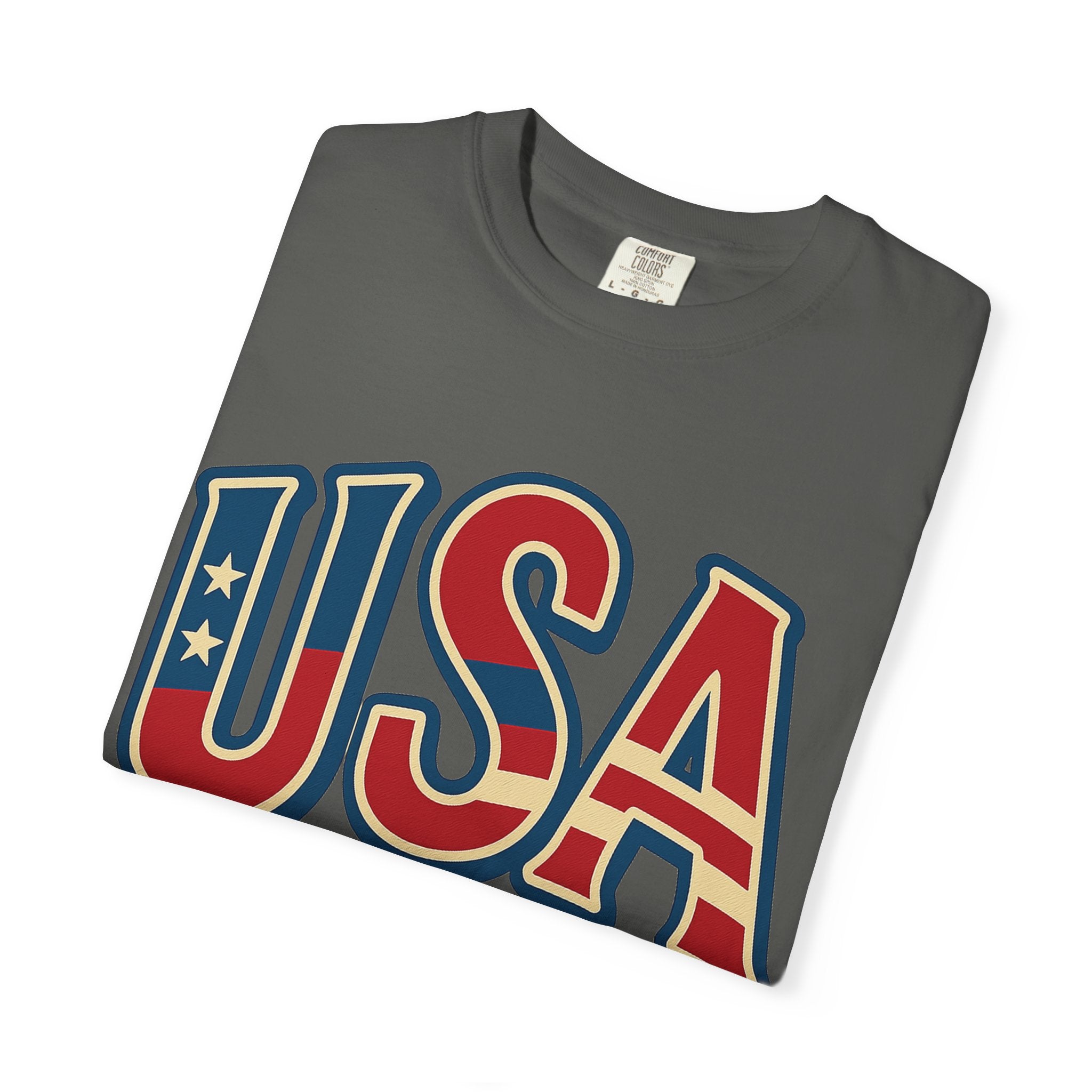 USA Gift Unisex Garment-Dyed T-Shirt for Her Him Couple 4th of July US Flag, Patriotic Tee, American Pride Clothing, Independence Day
