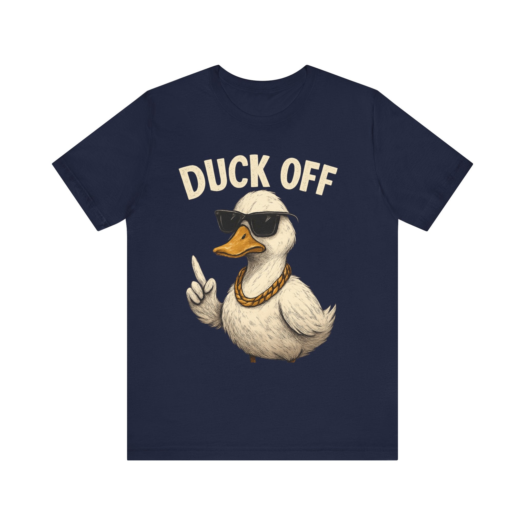 Duck Off Funny Unisex Tee, Humorous T-Shirt, Gift for Friends, Relaxed Casual Wear, Cute Duck Design, Summer Fashion