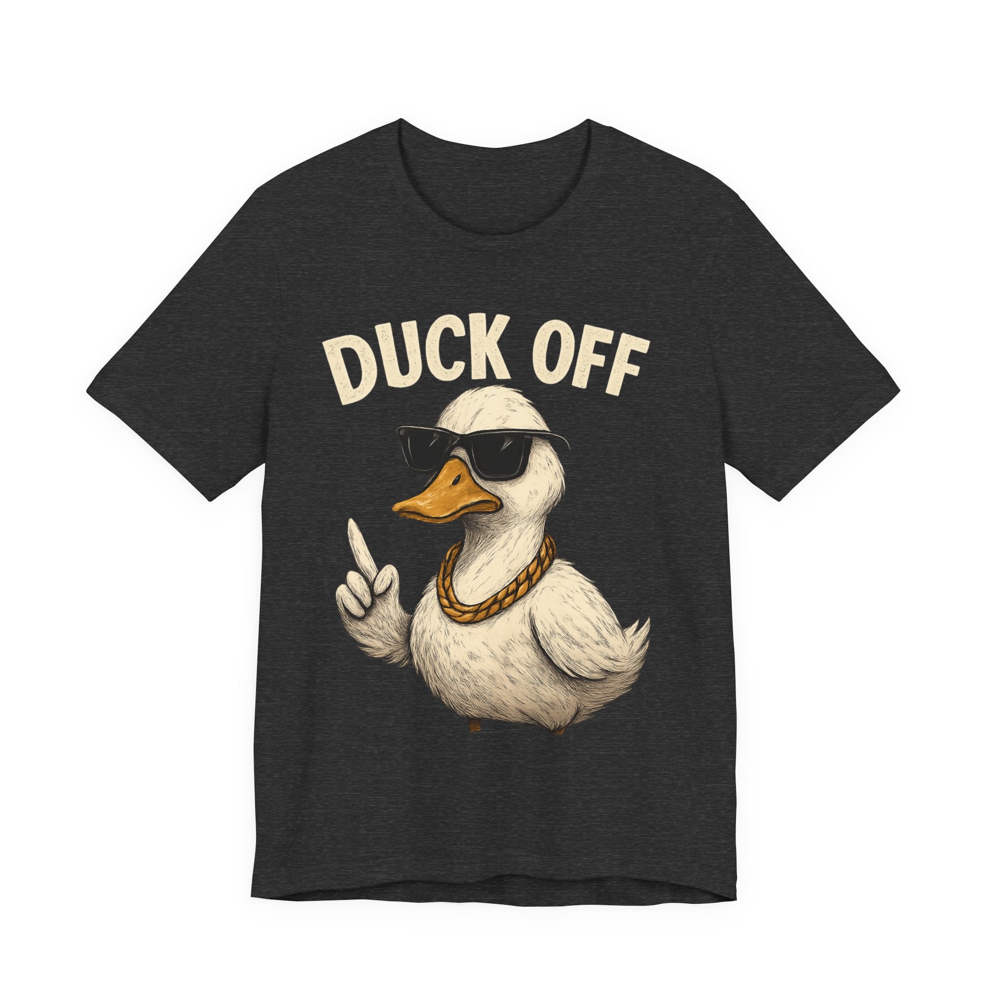 Duck Off Funny Unisex Tee, Humorous T-Shirt, Gift for Friends, Relaxed Casual Wear, Cute Duck Design, Summer Fashion