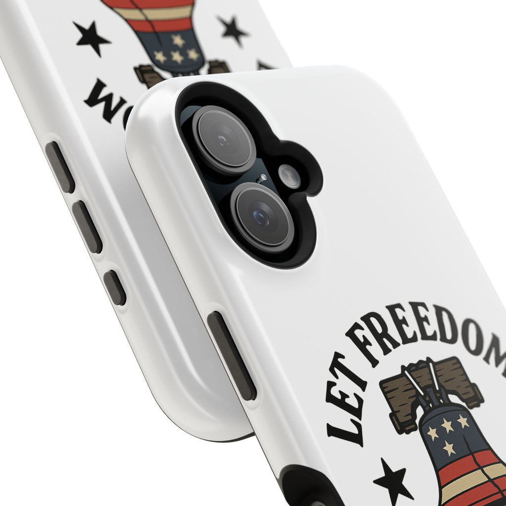 Magnetic Phone Cases with Patriotic Design, Let Freedom Ring Cases, Fun Phone Accessories, Gifts for Independence Day, Cell Phone Covers