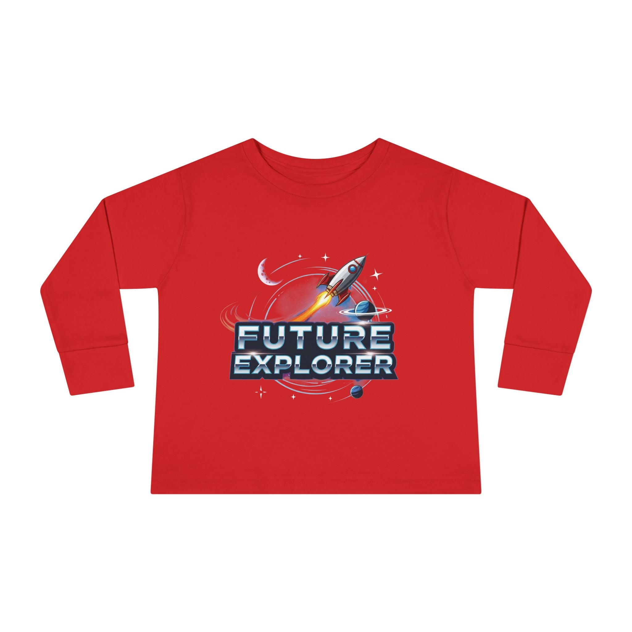 Toddler Long Sleeve Tee - Future Explorer Graphic, Kids Space Shirt, Birthday Gift for Toddlers, Boys and Girls, Adventure Tee, [...]