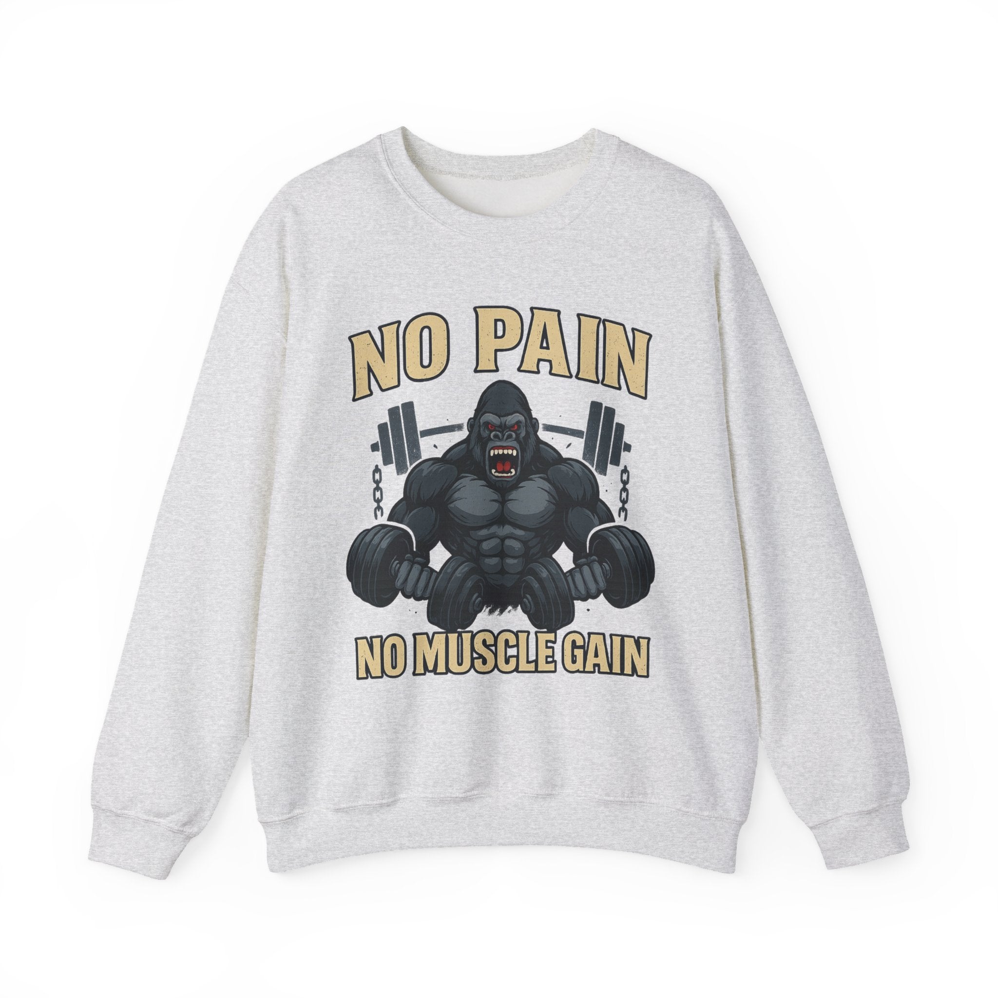 Funny Gorilla Lift Power Muscle Sweatshirt, Gym Workout Jumper, Unisex Hoodie, Gift for Fitness Enthusiasts, Novelty Graphic Tee, Exercise