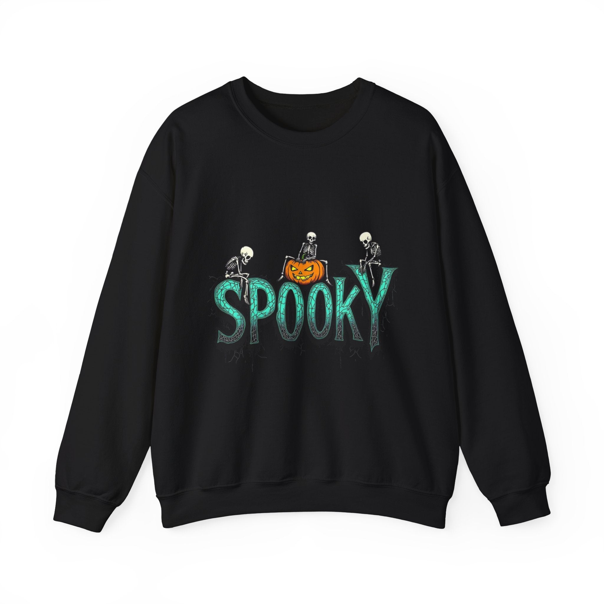 Spooky halloween sweatshirt unisex cozy crewneck fall scary ghost skeleton top
