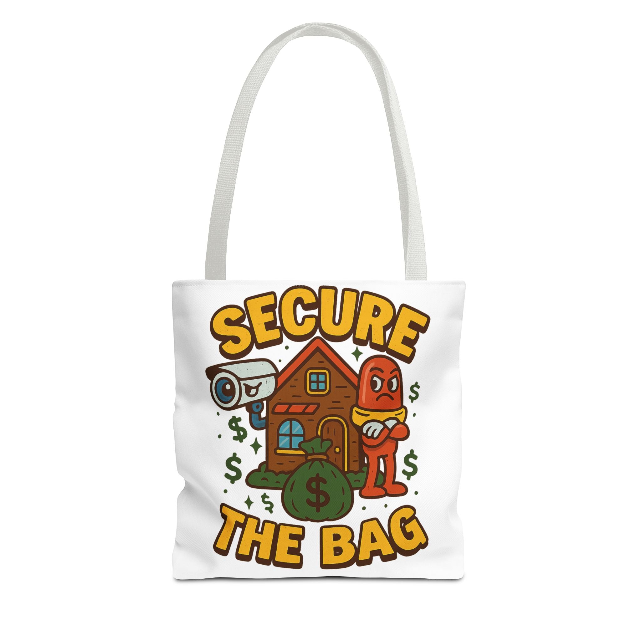 Secure the Bag Tote Bag - Fun & Quirky AOP Design, Perfect for Shopping, Beach Days, Gym, Gift for Friends, Trendy Accessory
