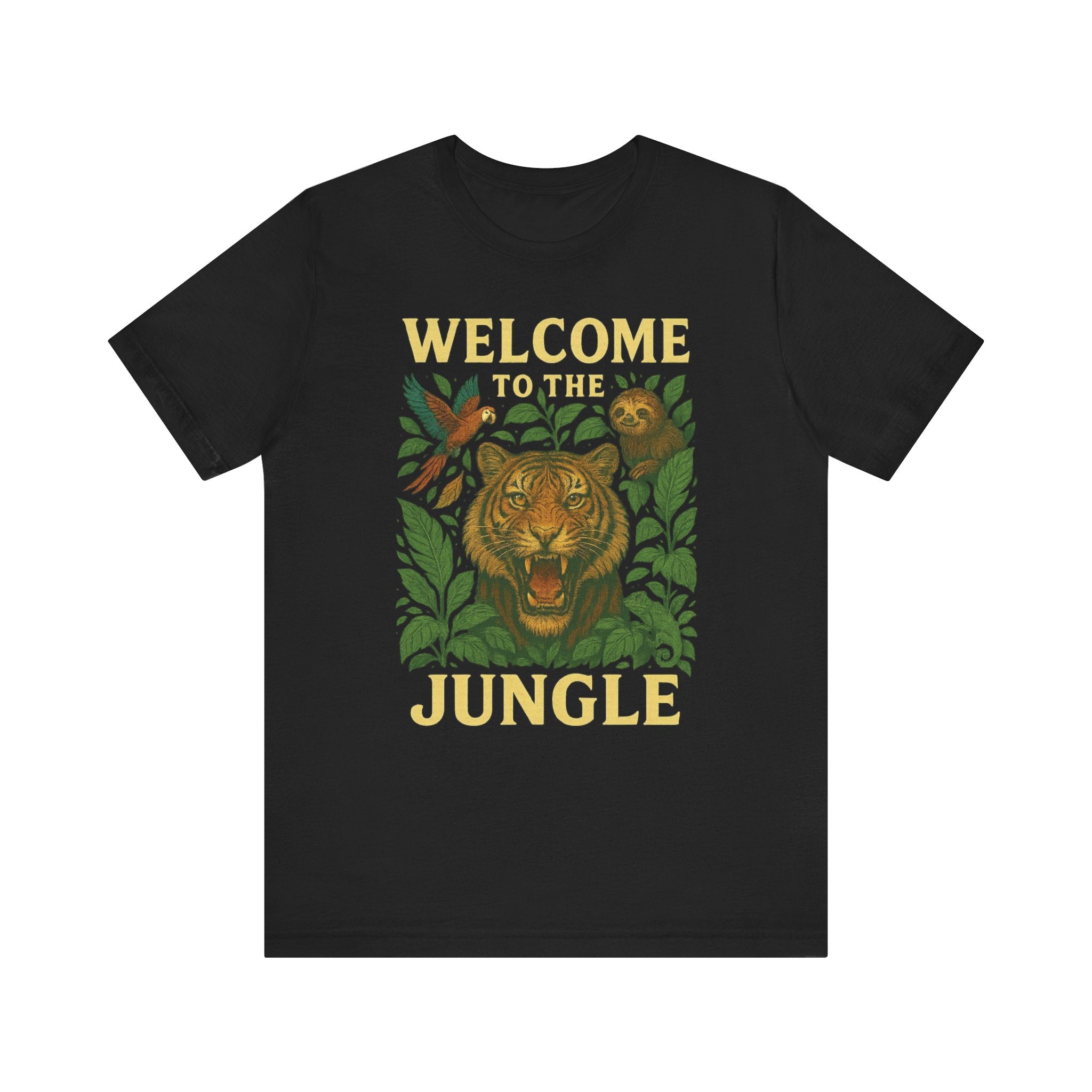 Jungle Vibes Tee - Welcome to the Jungle Graphic T-Shirt, Nature Lover Gift, Safari Shirt, Wildlife Enthusiast Apparel, Eco-Friendly Fashion