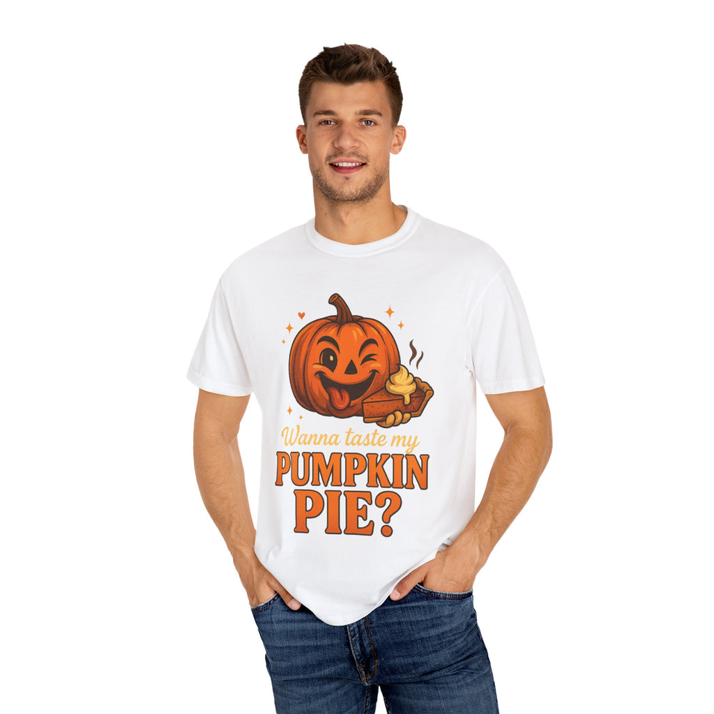 Pumpkin Pie Humor T-Shirt, Fall Apparel, Halloween Fun Shirt, Unisex Gift, Autumn Fashion Statement