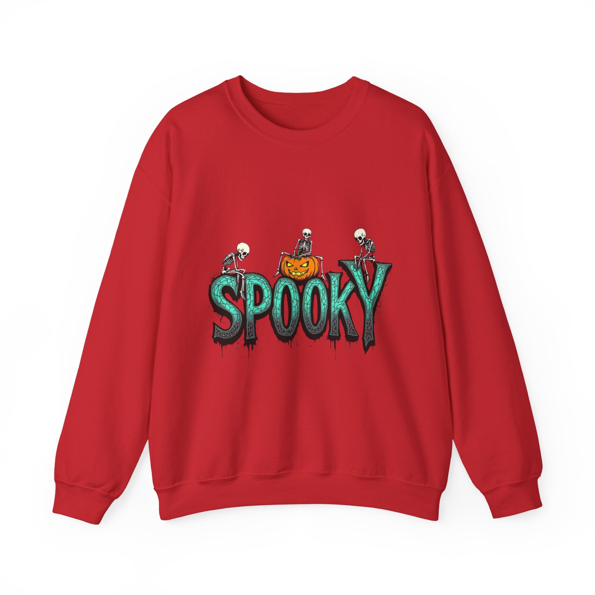 Spooky halloween sweatshirt unisex cozy crewneck fall scary ghost skeleton top