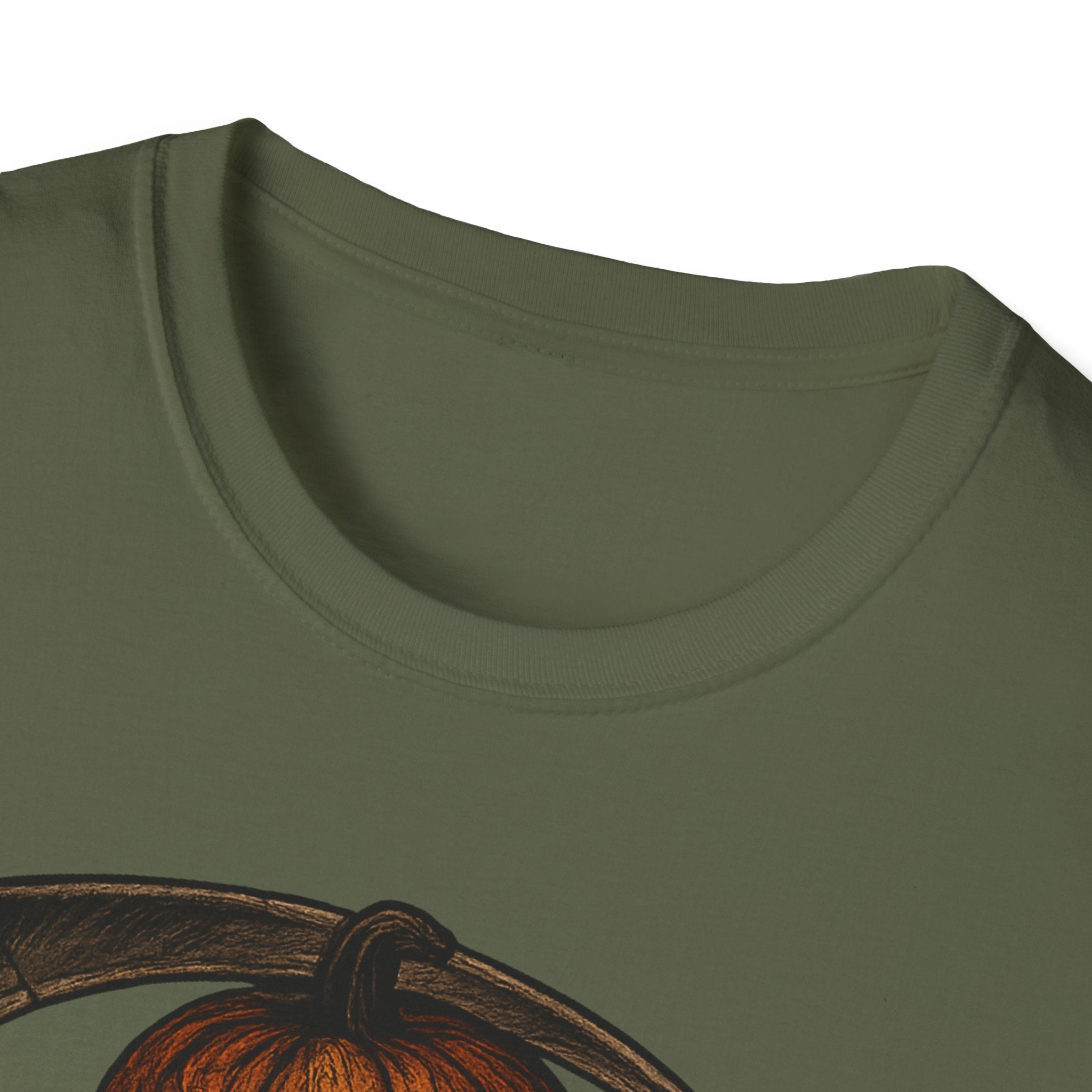 Spooky Pumpkin Grim Reaper T-Shirt, Halloween Shirt, Unisex Graphic Tee, Fall Fashion, Skull Shirt, Unique Gift Idea