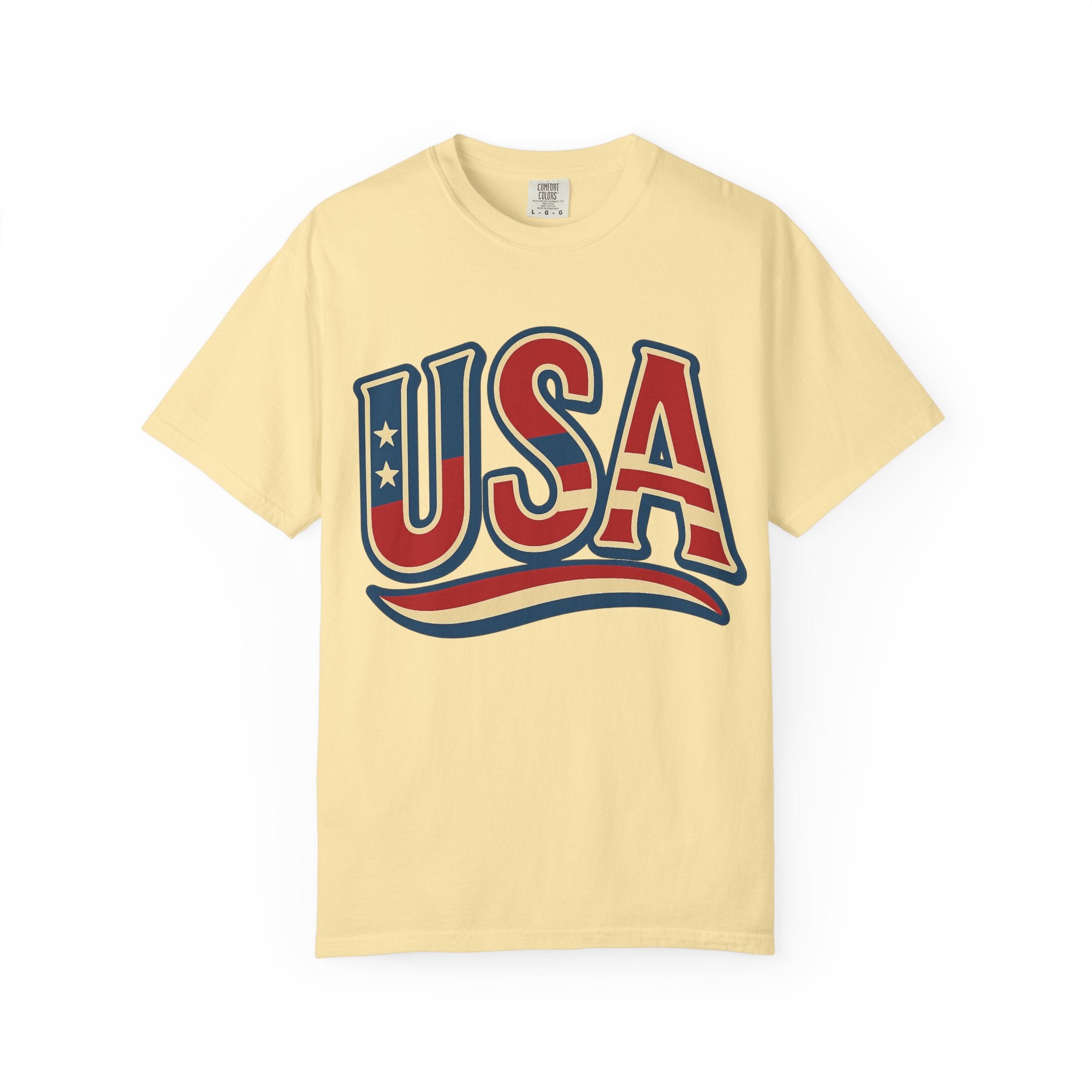 USA Gift Unisex Garment-Dyed T-Shirt for Her Him Couple 4th of July US Flag, Patriotic Tee, American Pride Clothing, Independence Day