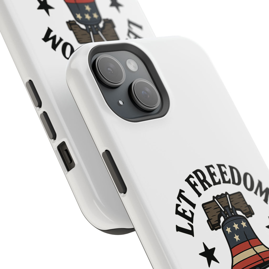 Magnetic Phone Cases with Patriotic Design, Let Freedom Ring Cases, Fun Phone Accessories, Gifts for Independence Day, Cell Phone Covers