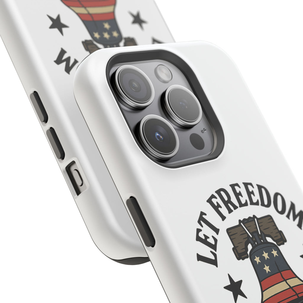 Magnetic Phone Cases with Patriotic Design, Let Freedom Ring Cases, Fun Phone Accessories, Gifts for Independence Day, Cell Phone Covers