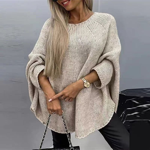Winter Loose Batwing Sleeve Pullover Sweater Fashion Oversized Knitted