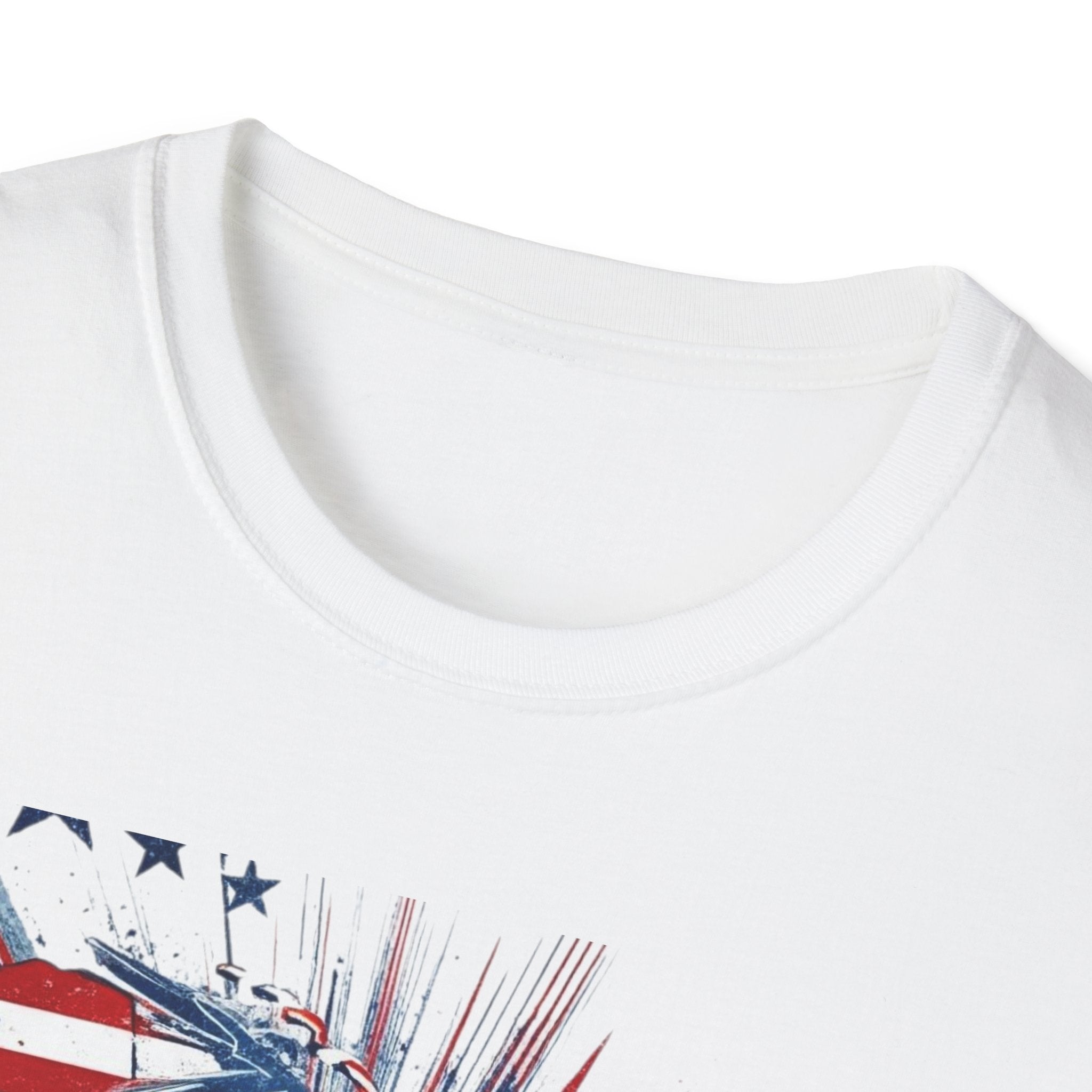 Patriotic Unisex T-Shirt with USA Flag Design, American Pride Tee, Independence Day Shirt, Casual Wear, Gift for Veterans