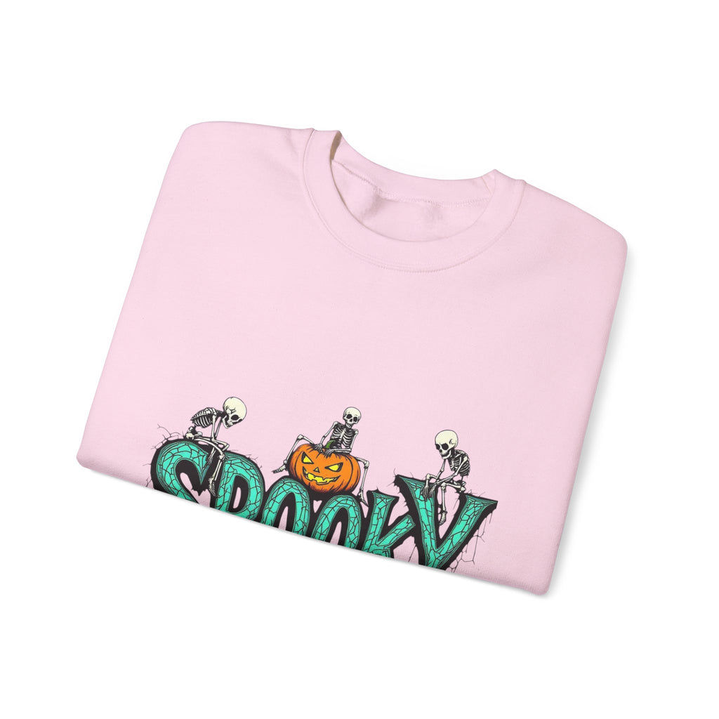 Spooky halloween sweatshirt unisex cozy crewneck fall scary ghost skeleton top