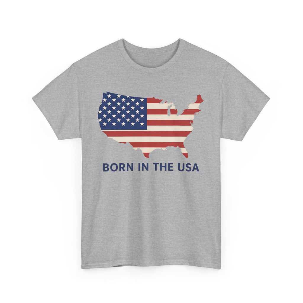 USA Pride Unisex Tee, 4th of July Gift, Born in USA, Patriotic Shirt, Couple Matching, Him Her, American Flag, Independence Day, Veterans