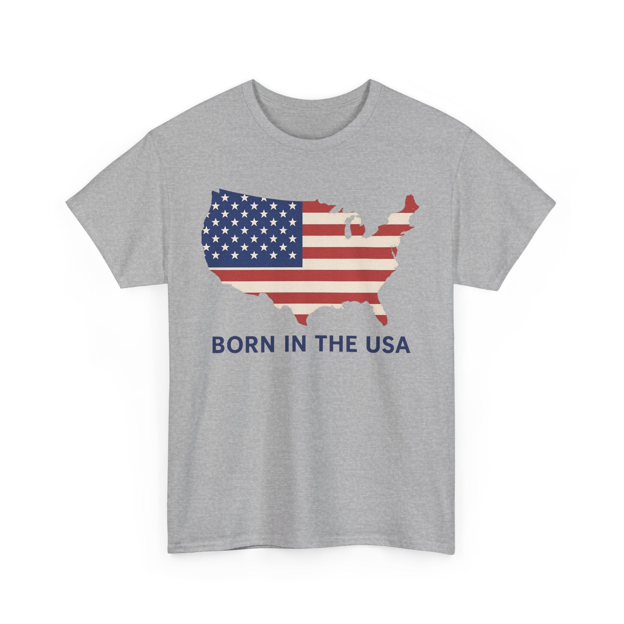 USA Pride Unisex Tee, 4th of July Gift, Born in USA, Patriotic Shirt, Couple Matching, Him Her, American Flag, Independence Day, Veterans