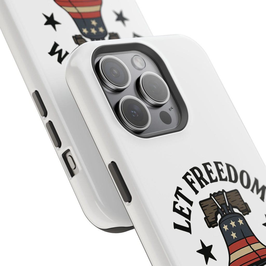 Magnetic Phone Cases with Patriotic Design, Let Freedom Ring Cases, Fun Phone Accessories, Gifts for Independence Day, Cell Phone Covers