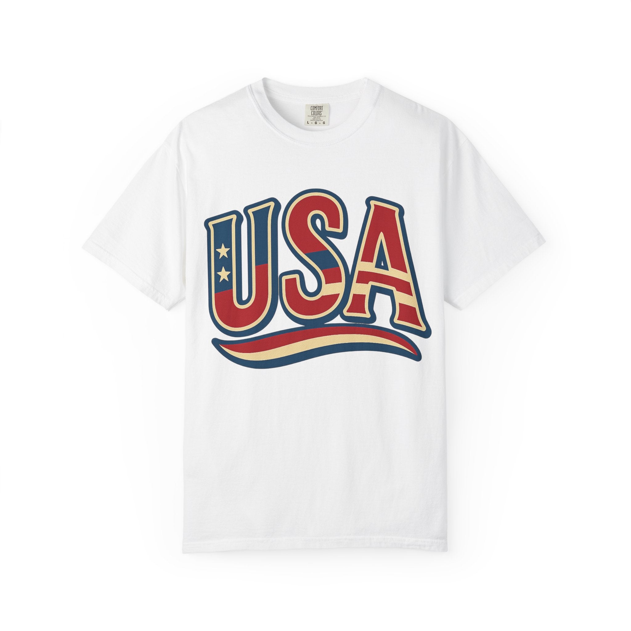 USA Gift Unisex Garment-Dyed T-Shirt for Her Him Couple 4th of July US Flag, Patriotic Tee, American Pride Clothing, Independence Day