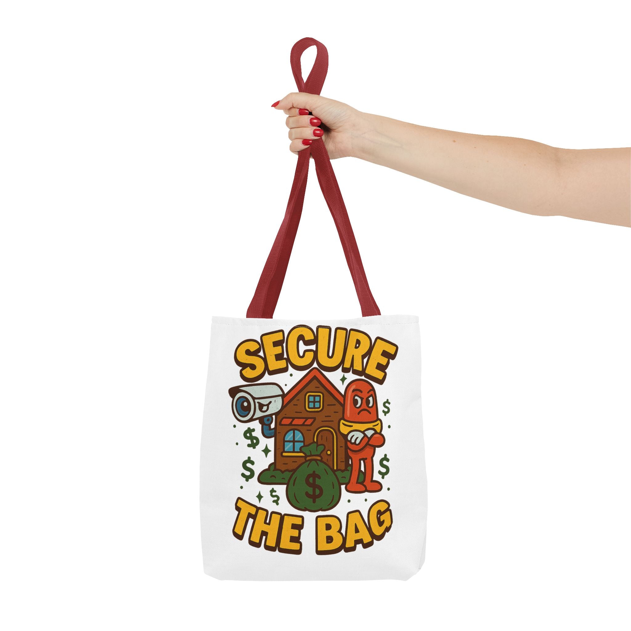 Secure the Bag Tote Bag - Fun & Quirky AOP Design, Perfect for Shopping, Beach Days, Gym, Gift for Friends, Trendy Accessory