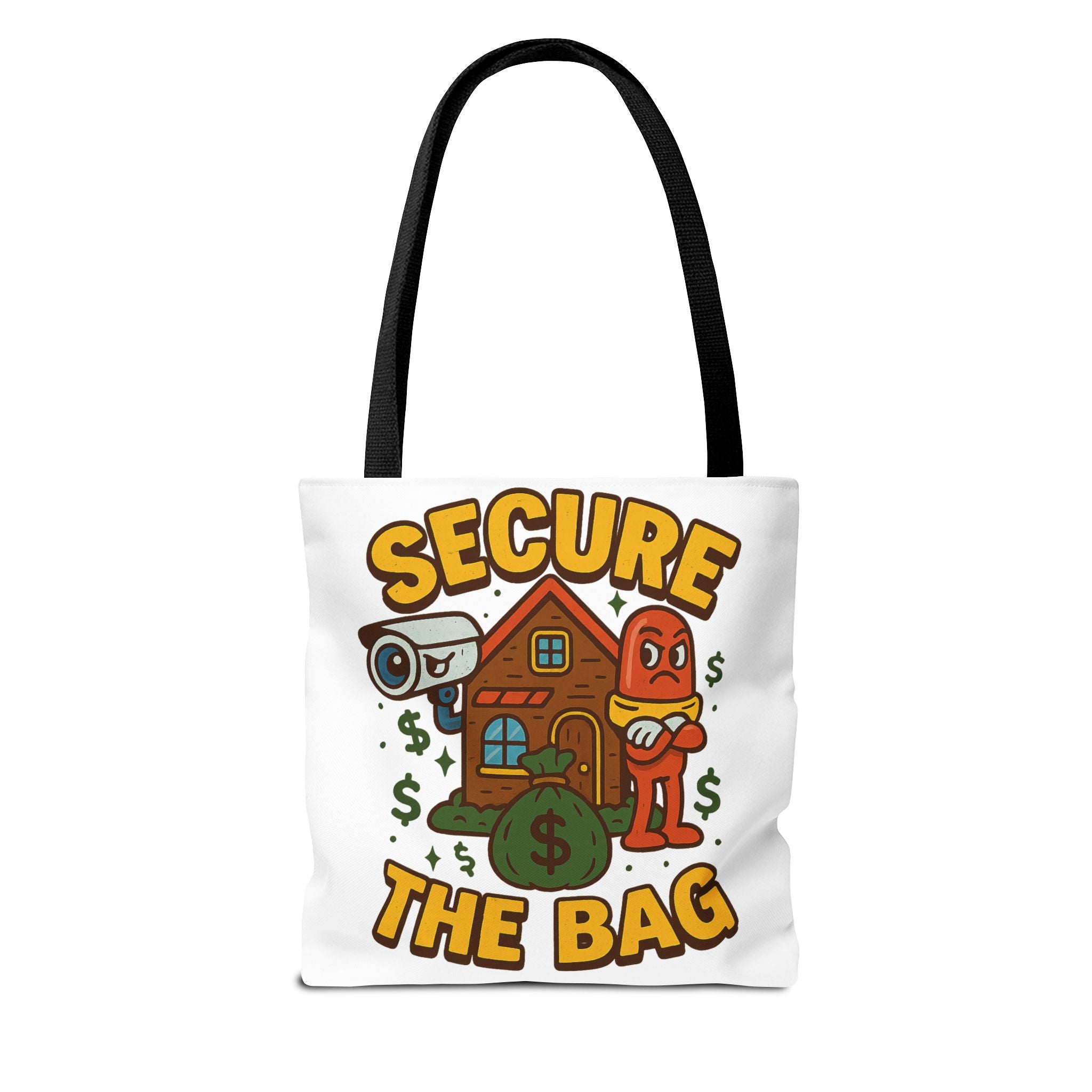 Secure the Bag Tote Bag - Fun & Quirky AOP Design, Perfect for Shopping, Beach Days, Gym, Gift for Friends, Trendy Accessory