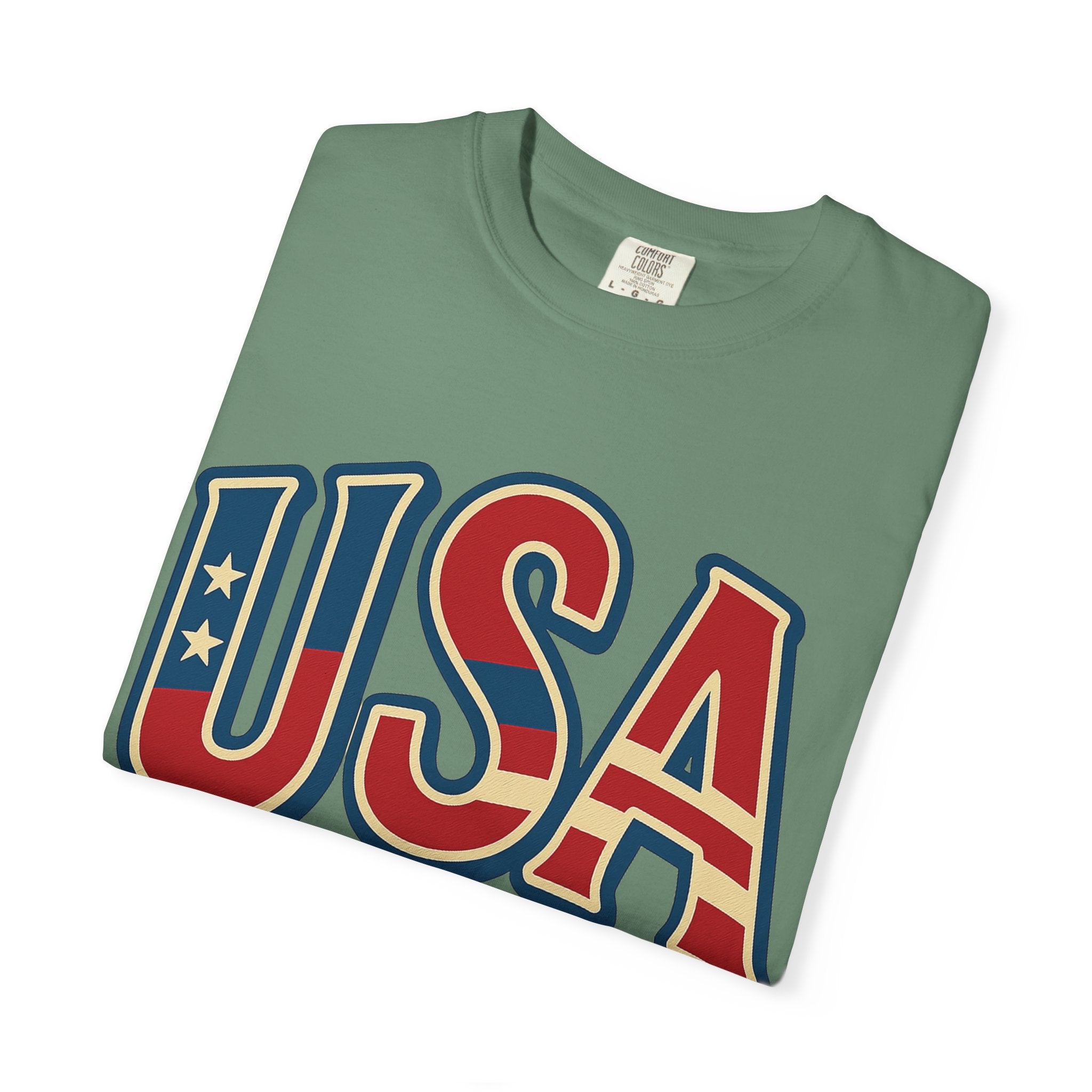 USA Gift Unisex Garment-Dyed T-Shirt for Her Him Couple 4th of July US Flag, Patriotic Tee, American Pride Clothing, Independence Day