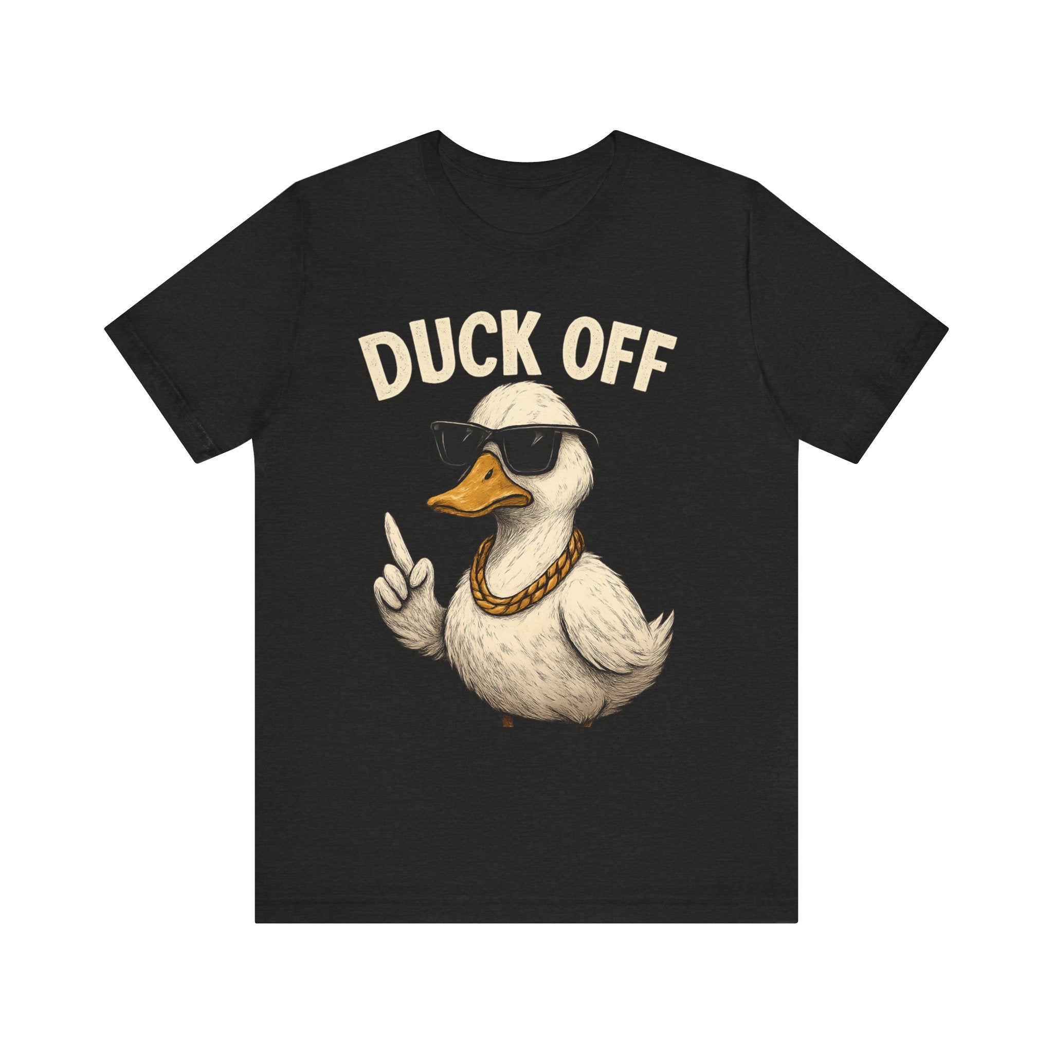 Duck Off Funny Unisex Tee, Humorous T-Shirt, Gift for Friends, Relaxed Casual Wear, Cute Duck Design, Summer Fashion