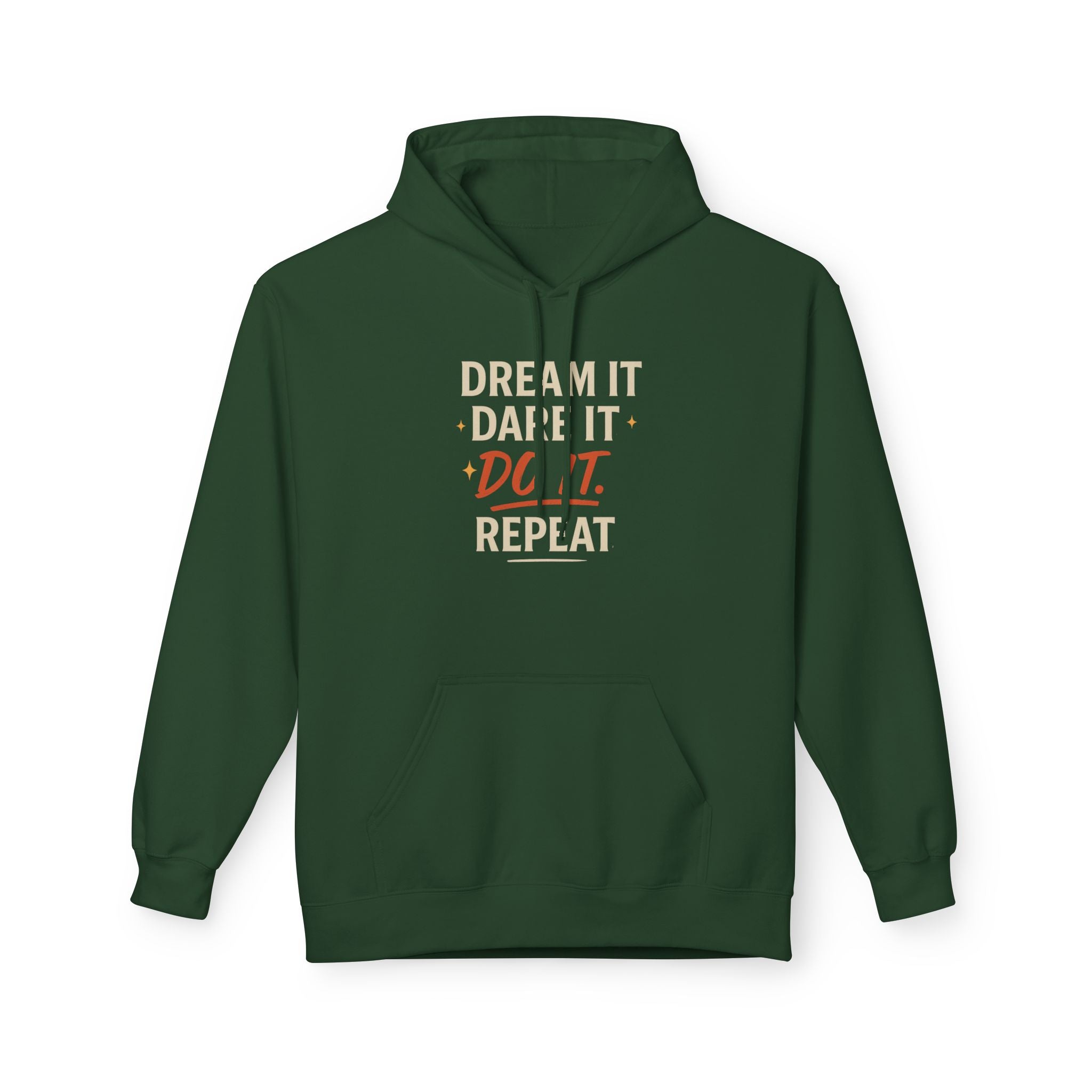 Inspirational Fleece Hoodie - Dream It Dare It Don't Repeat, Cozy Unisex Sweatshirt, Motivational Gift, Perfect for Everyday Wear, [...]