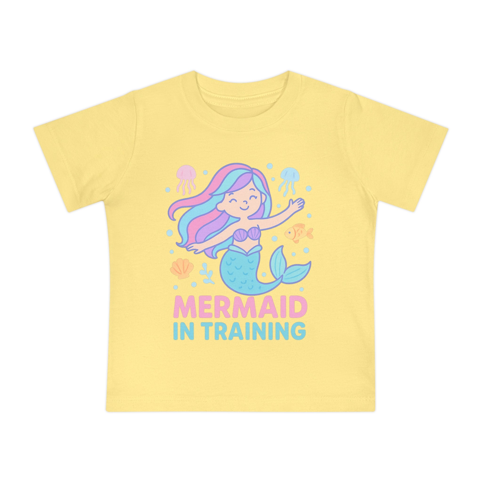 Cute Mermaid Baby T-Shirt, Toddler Tee, Summer Outfit, Birthday Gift, Baby Shower Gift, Kids Clothing, Cute T-Shirt, Gift For Kids