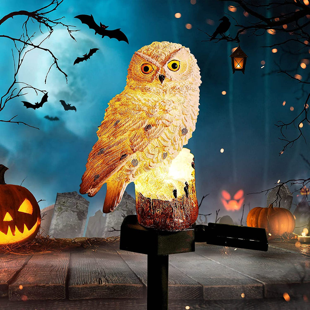 Owl Solar Lights for Halloween Decoration Outdoor Waterproof Stake