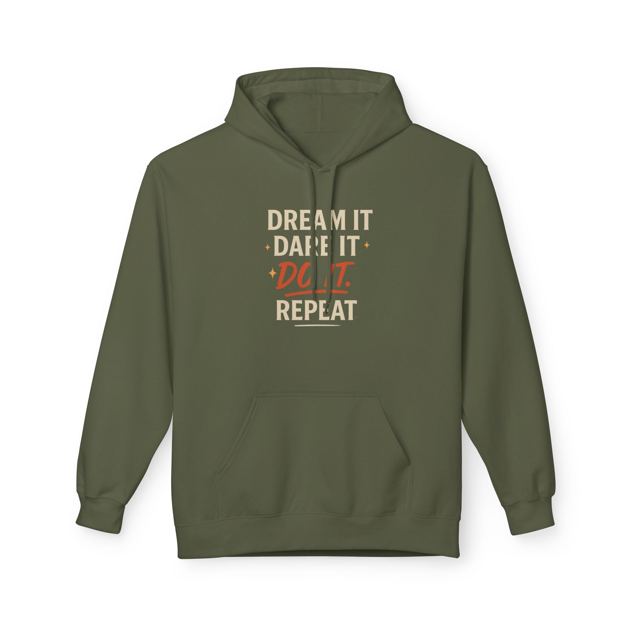 Inspirational Fleece Hoodie - Dream It Dare It Don't Repeat, Cozy Unisex Sweatshirt, Motivational Gift, Perfect for Everyday Wear, [...]