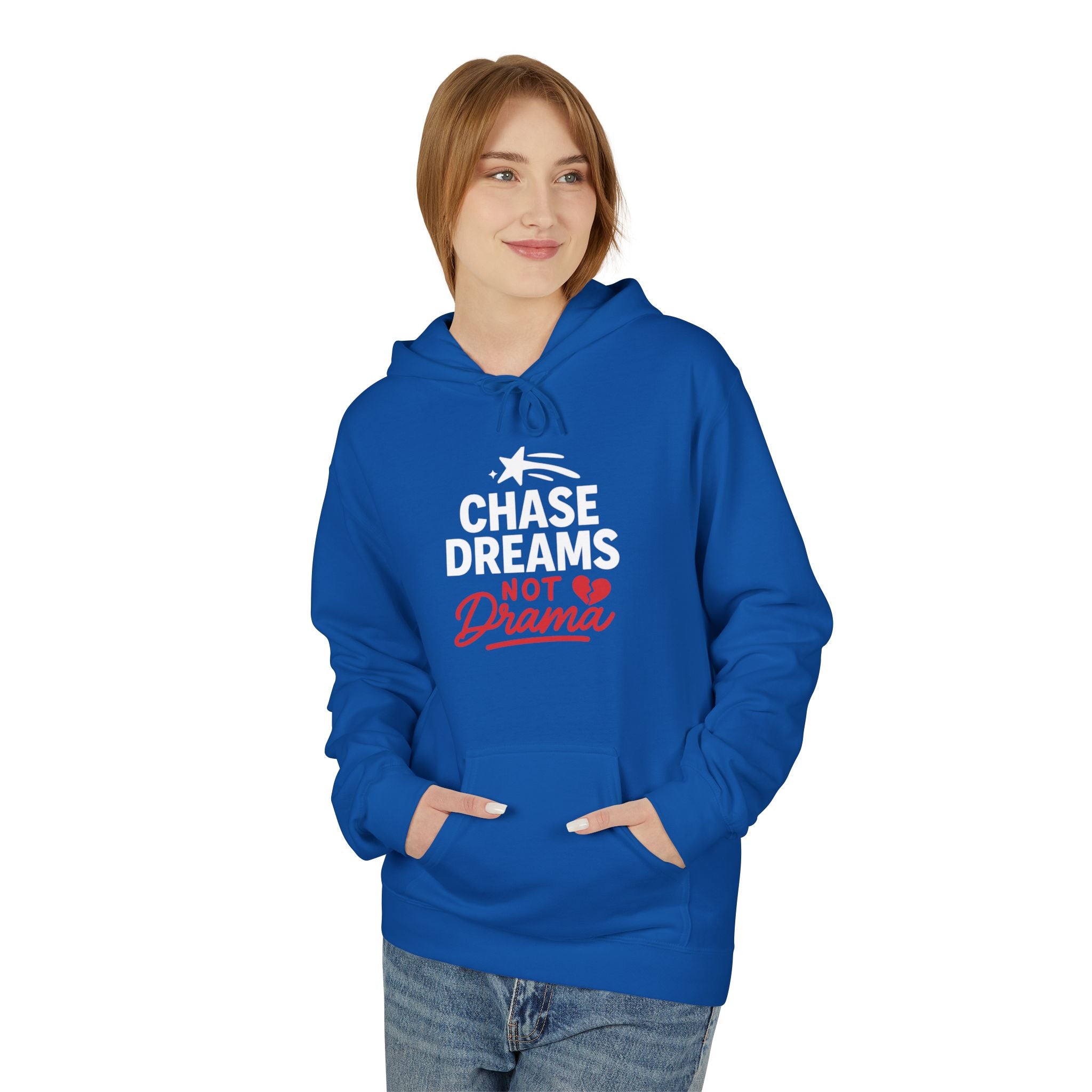 Chase Dreams Hoodie, Inspirational Sweatshirt, Unisex Fleece, Casual Wear, Motivational Gift, Cozy Apparel