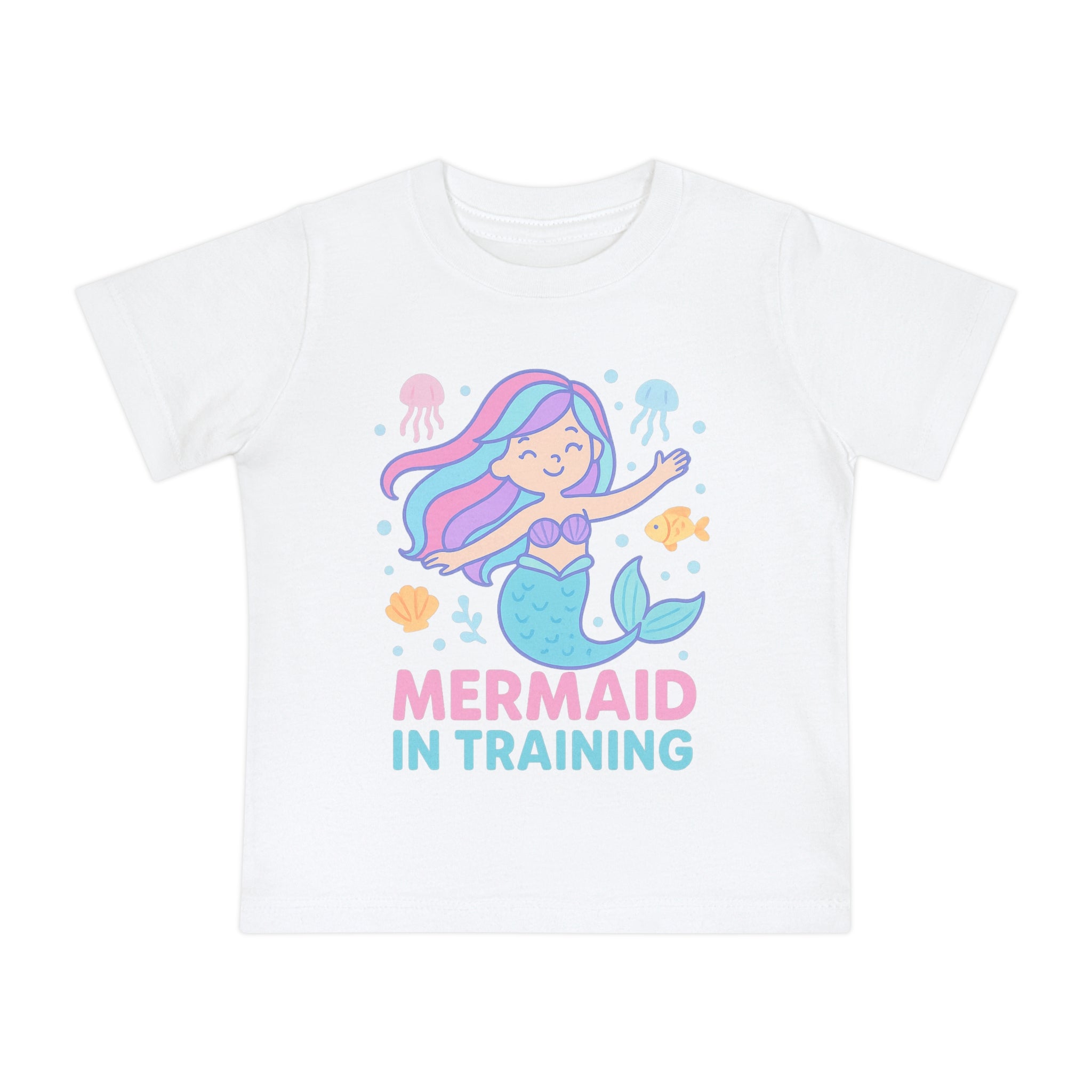 Cute Mermaid Baby T-Shirt, Toddler Tee, Summer Outfit, Birthday Gift, Baby Shower Gift, Kids Clothing, Cute T-Shirt, Gift For Kids