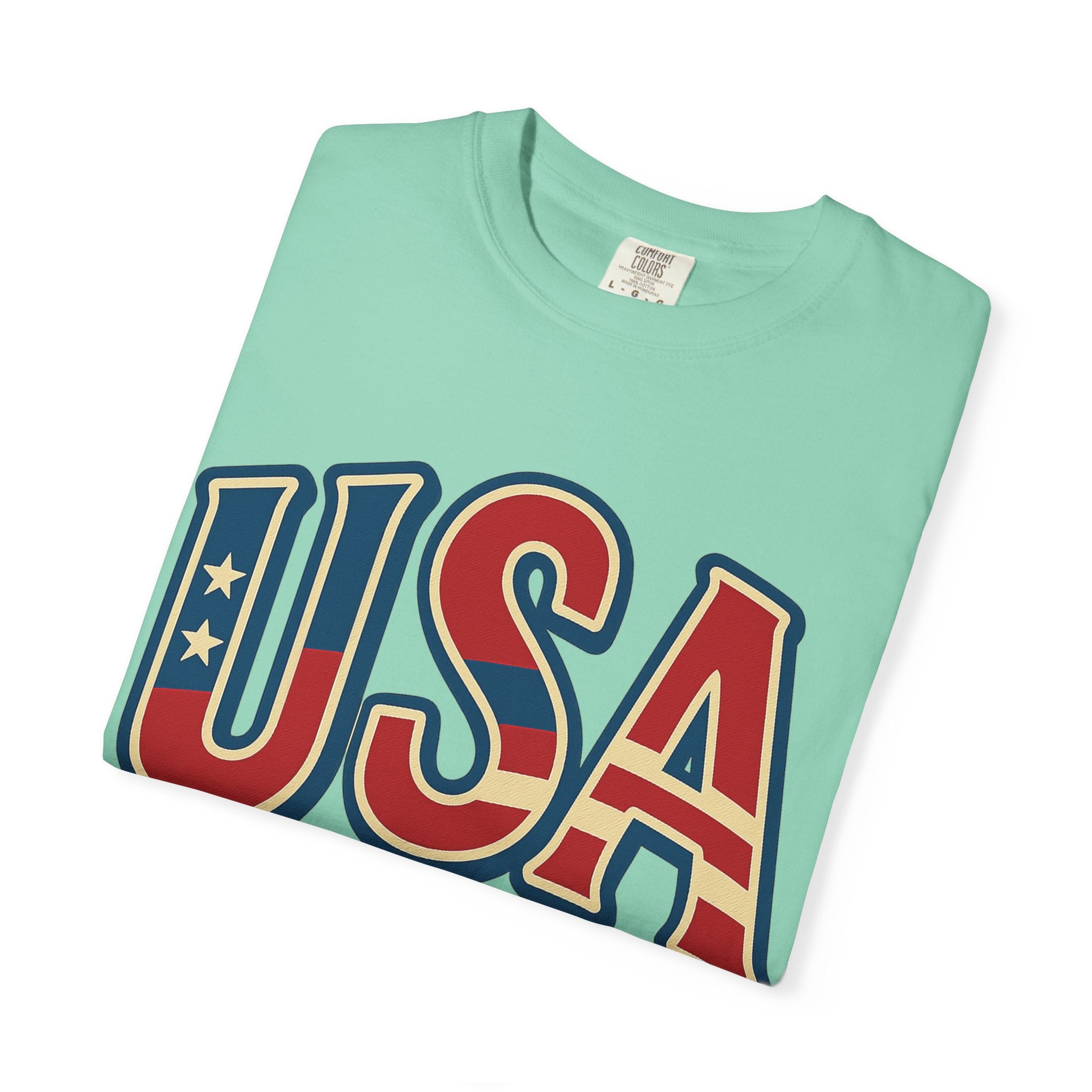 USA Gift Unisex Garment-Dyed T-Shirt for Her Him Couple 4th of July US Flag, Patriotic Tee, American Pride Clothing, Independence Day