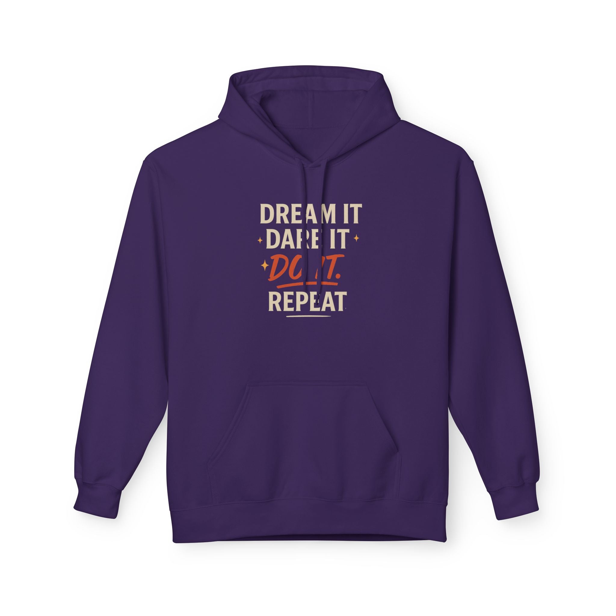 Inspirational Fleece Hoodie - Dream It Dare It Don't Repeat, Cozy Unisex Sweatshirt, Motivational Gift, Perfect for Everyday Wear, [...]