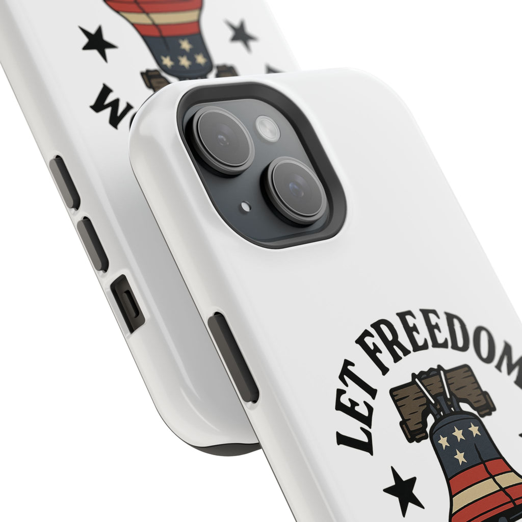 Magnetic Phone Cases with Patriotic Design, Let Freedom Ring Cases, Fun Phone Accessories, Gifts for Independence Day, Cell Phone Covers
