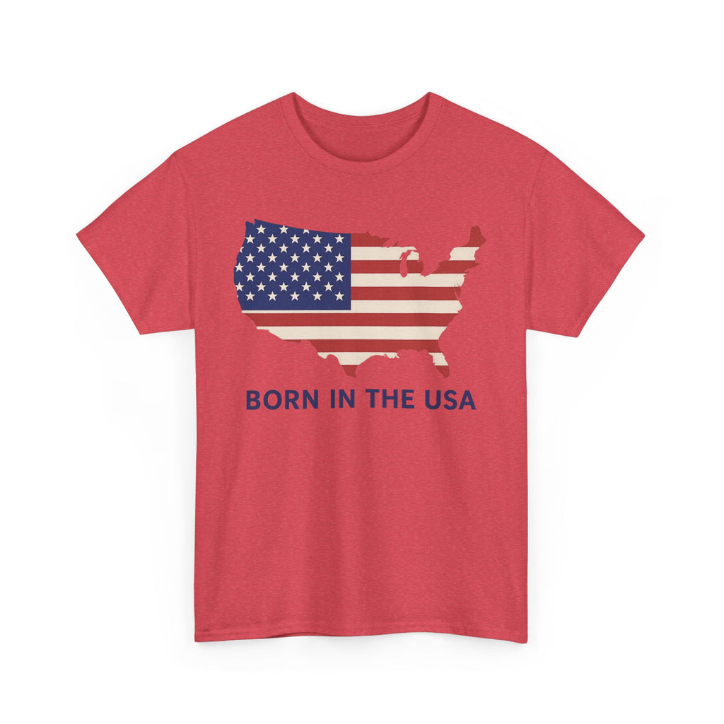 USA Pride Unisex Tee, 4th of July Gift, Born in USA, Patriotic Shirt, Couple Matching, Him Her, American Flag, Independence Day, Veterans