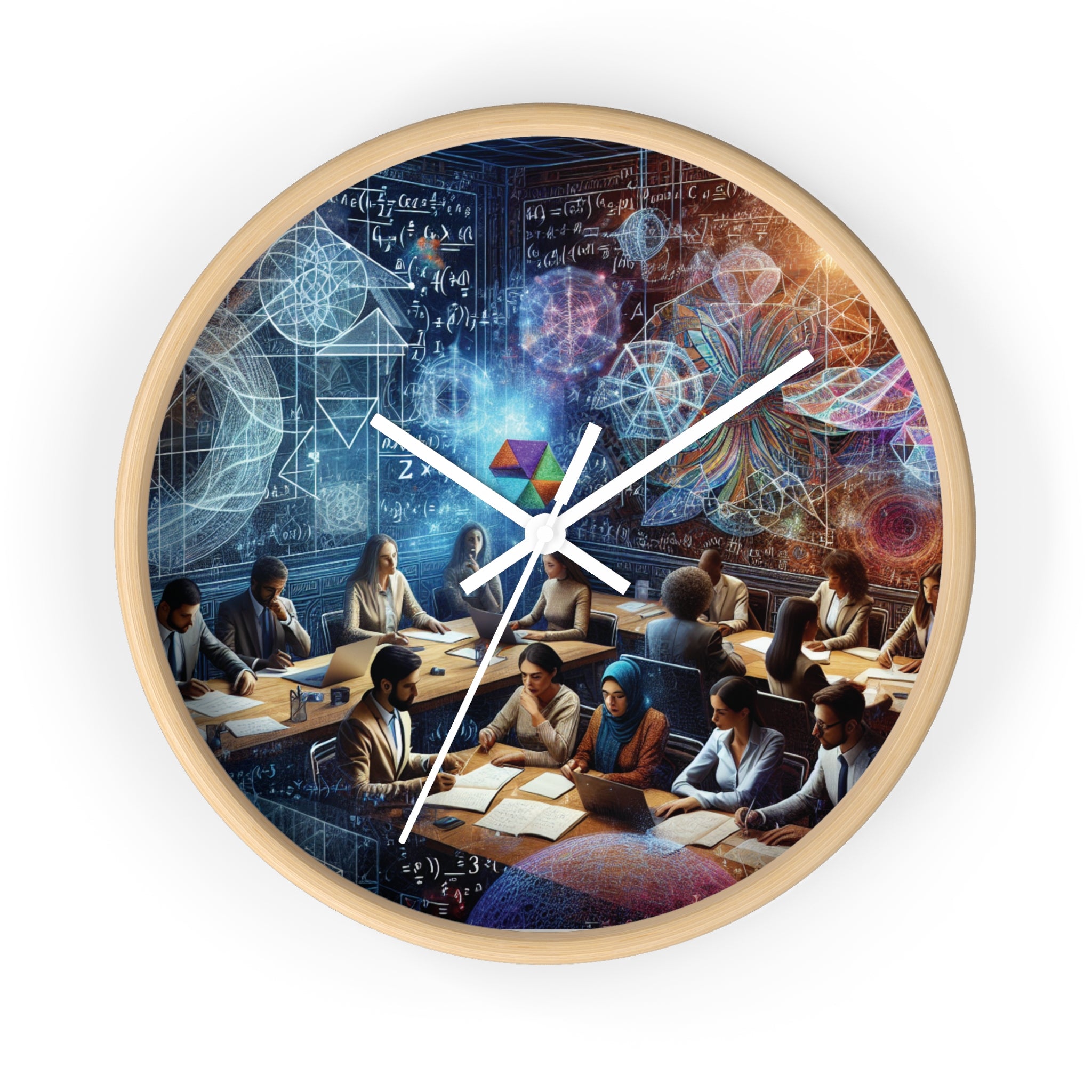 Science Theme Wall Clock, Educational Decor for Home or Classroom, Unique Gift for Teachers and Students, Motivational Clock, Nerdy Wall Art