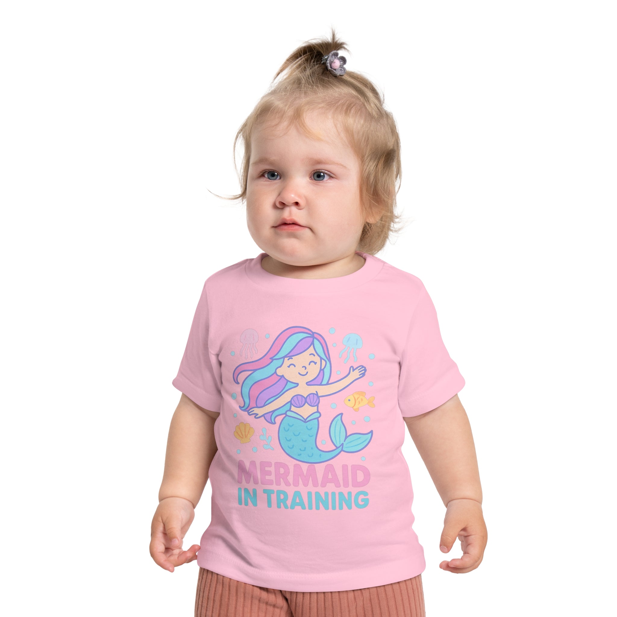 Cute Mermaid Baby T-Shirt, Toddler Tee, Summer Outfit, Birthday Gift, Baby Shower Gift, Kids Clothing, Cute T-Shirt, Gift For Kids