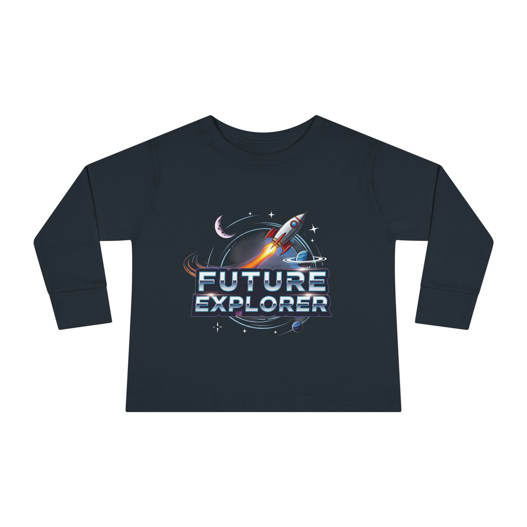 Toddler Long Sleeve Tee - Future Explorer Graphic, Kids Space Shirt, Birthday Gift for Toddlers, Boys and Girls, Adventure Tee, [...]