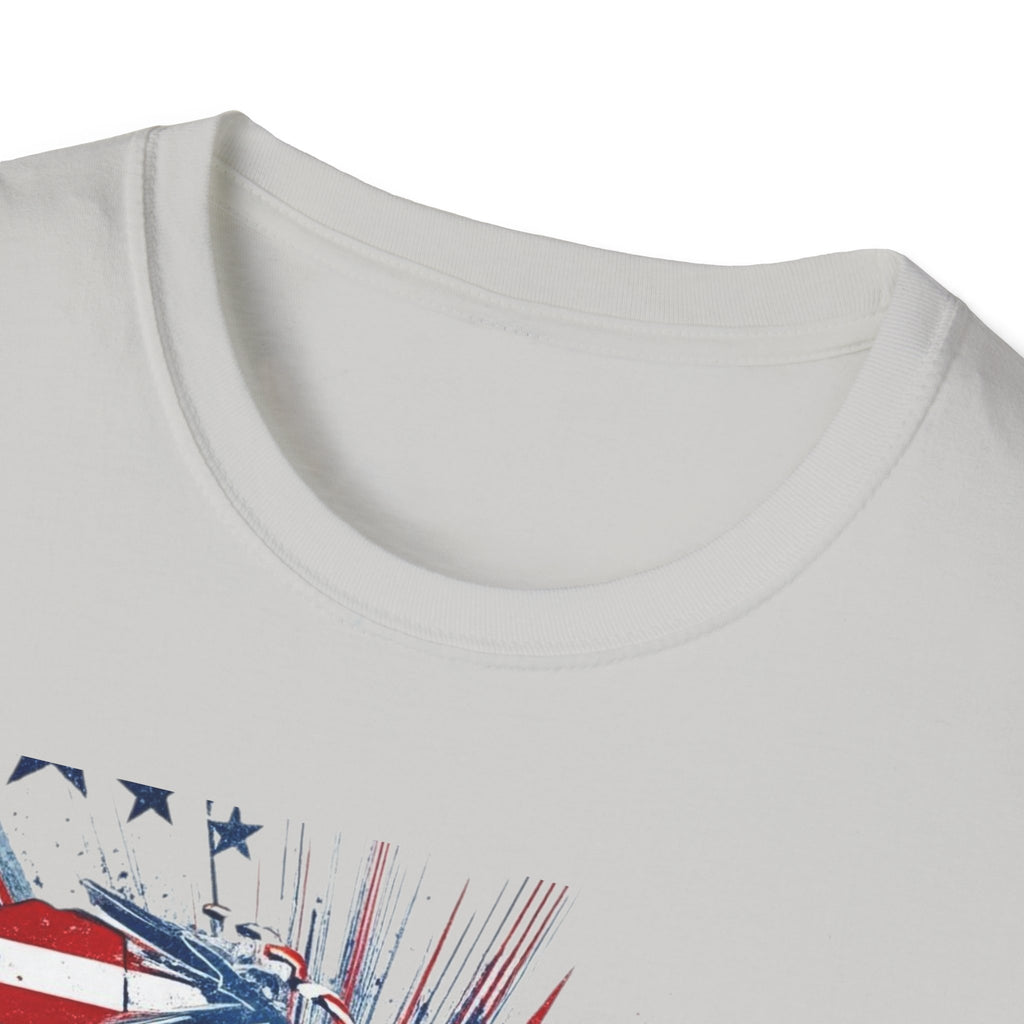 Patriotic Unisex T-Shirt with USA Flag Design, American Pride Tee, Independence Day Shirt, Casual Wear, Gift for Veterans