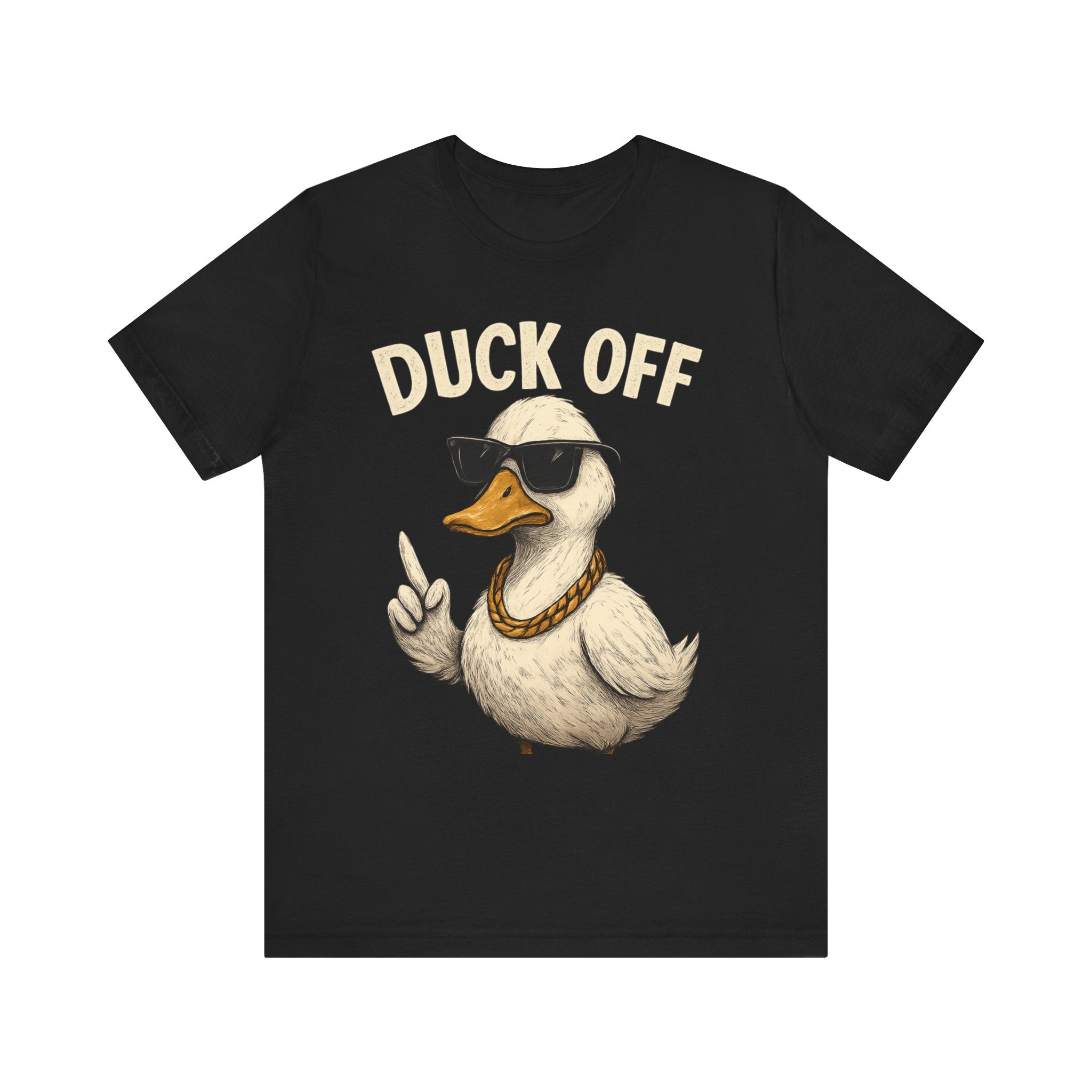 Duck Off Funny Unisex Tee, Humorous T-Shirt, Gift for Friends, Relaxed Casual Wear, Cute Duck Design, Summer Fashion